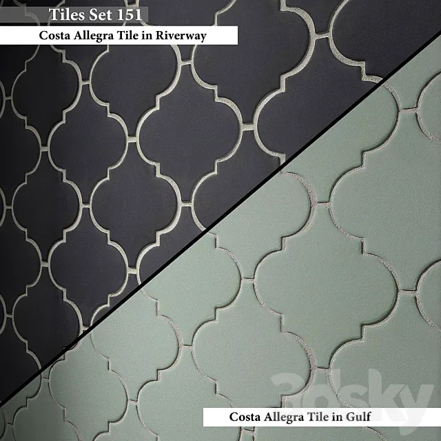 Tiles set 151 3ds Max