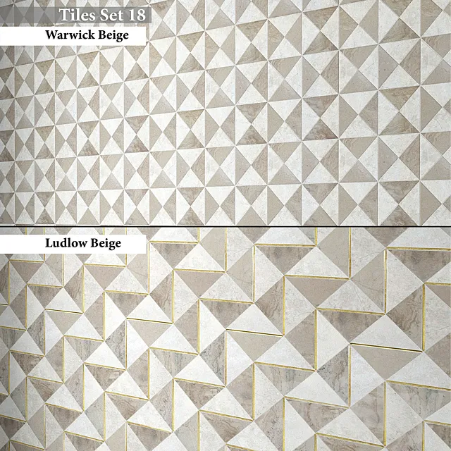 Tiles set 18 3ds Max