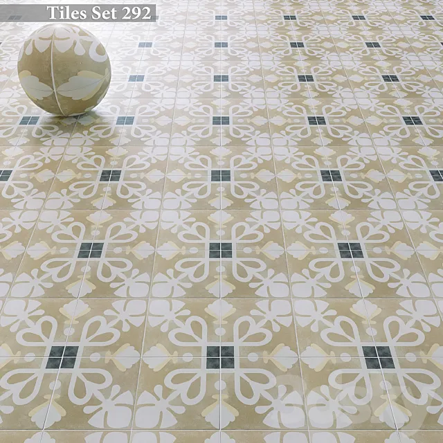 Tiles set 292 3ds Max