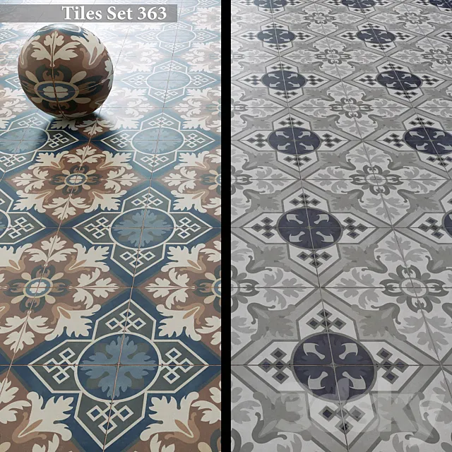 Tiles set 363 3DS Max Model