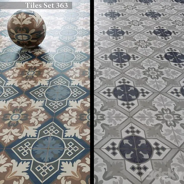 Tiles set 363 3dsMax Model