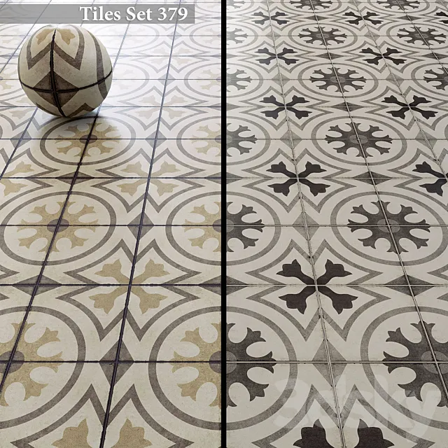 Tiles set 379 3ds Max