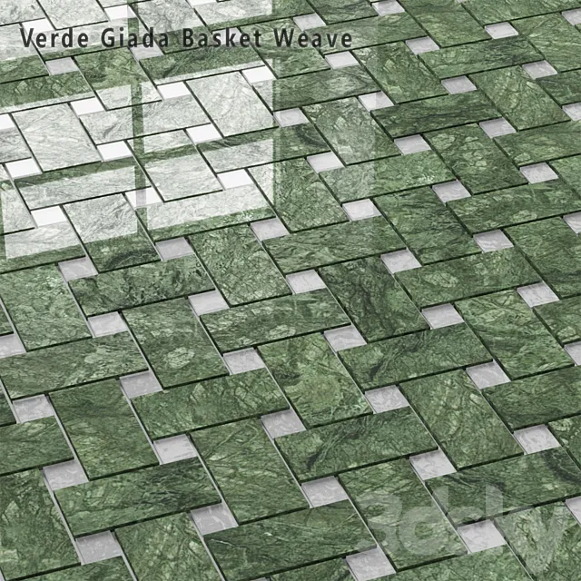 Tiles Sicis SiciStone Verde Giada Basket Weave 3DS Max Model