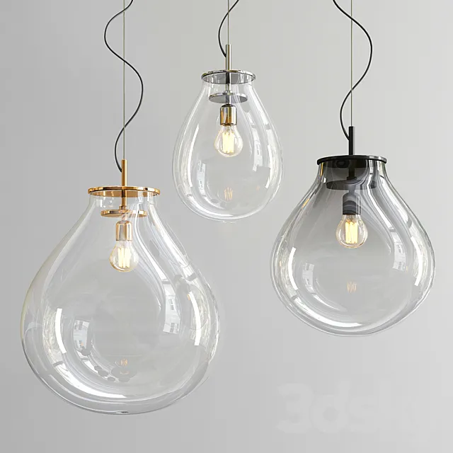 Tim Blown Glass Pendant Lamp by Bomma 3ds Max
