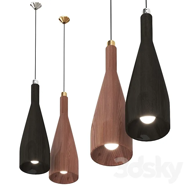 Timber Light by Hollands Licht Pendant lamp 3DS Max Model