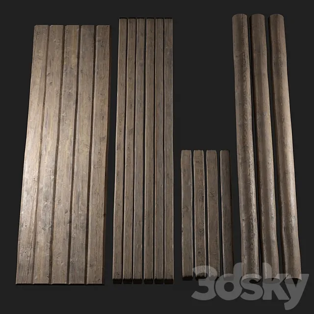 timber. logs. 3DSMax File