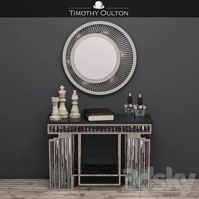 Timothy Oulton console with decor 3DSMax File