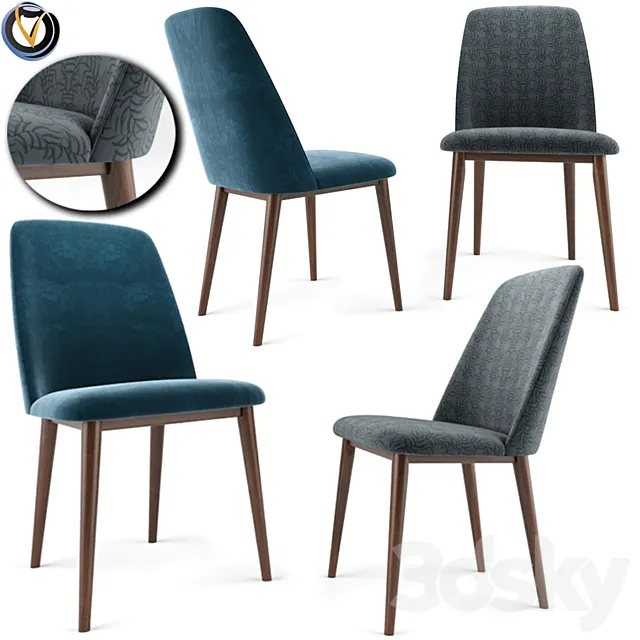 Tintori Mid Century Modern Dining Chair 3DS Max Model