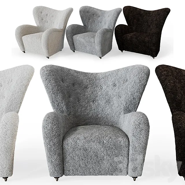 TIRED MAN easy chair 3DS Max Model