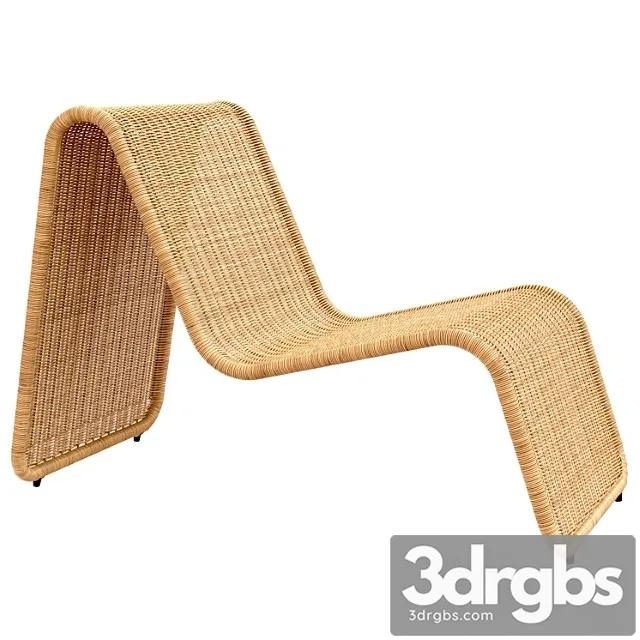 Tito agnoli p3 lounge chair in cane bonacina italy 2 3dsmax Download