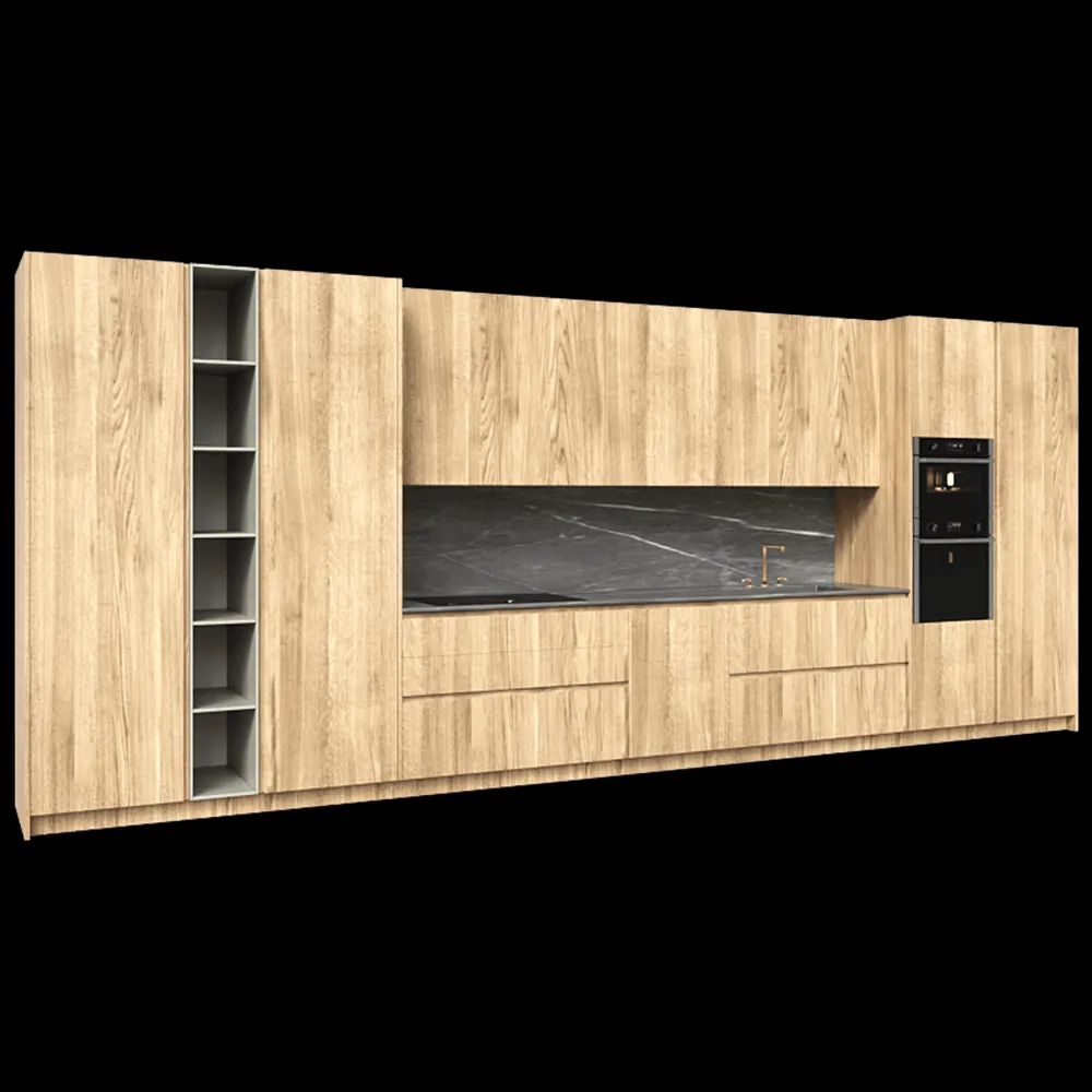 TM Italia – Kitchen Composizione Lineare In Rovere Sbiancato 3ds Max
