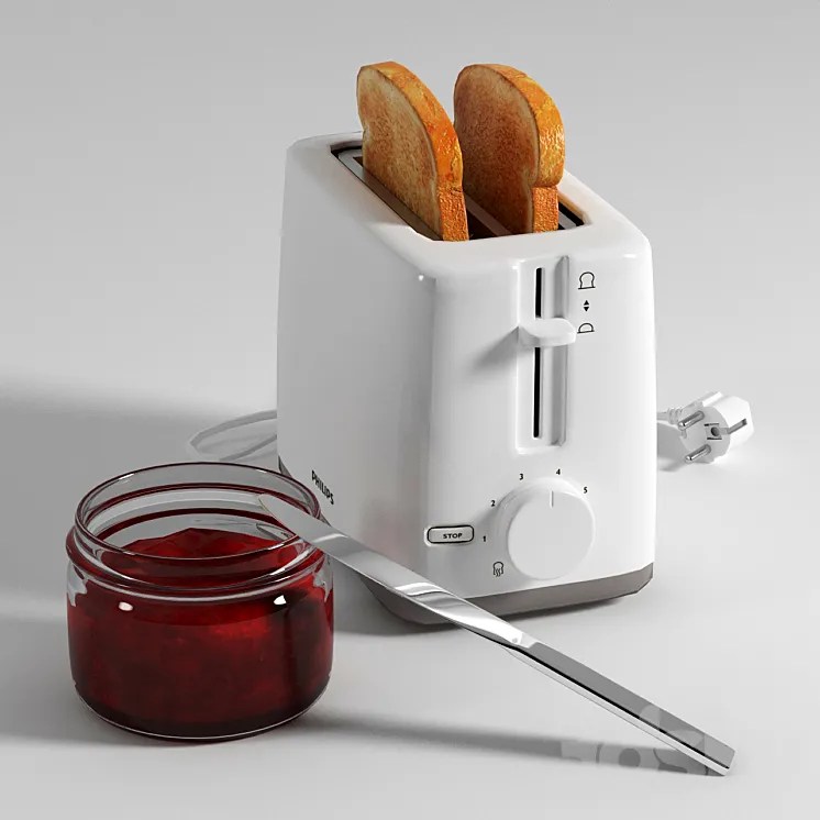 Toaster Philips_HD2595 3DS Max