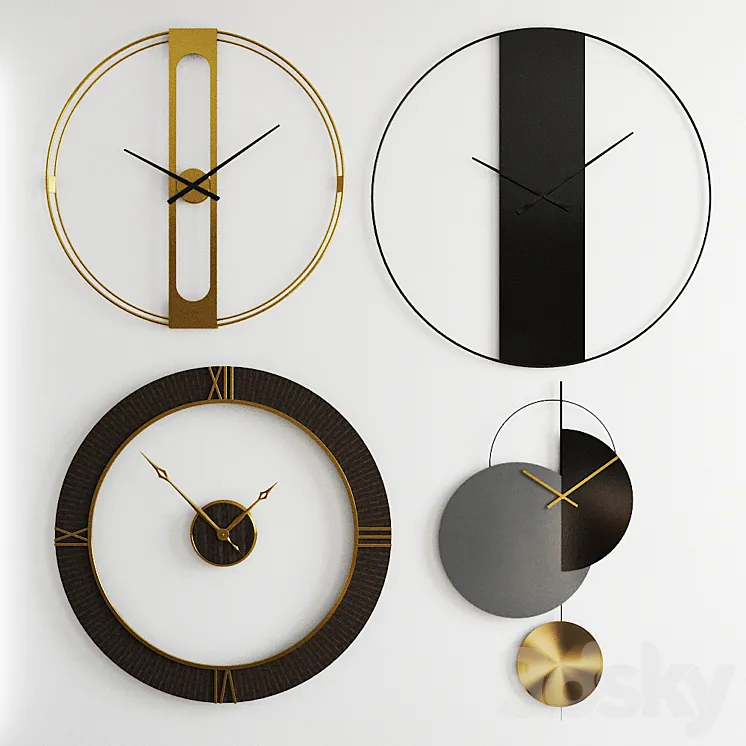 Tog Levvy Brad Oversized Wall Clocks 3DS Max