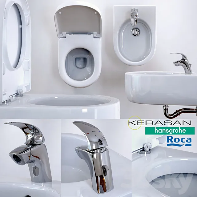 toilet and bidet Kerasan FLO 3DSMax File