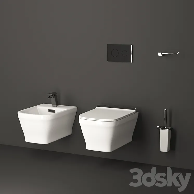 Toilet and bidet Noken Forma 3DS Max
