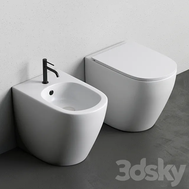 Toilet and Bidet PIN by Nic Design 3ds Max