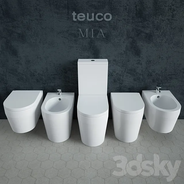 Toilet and bidet Teuco Mia 3DSMax File