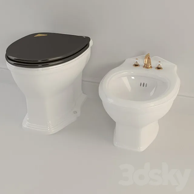 Toilet and toilet seats with Bidets 3DSMax File