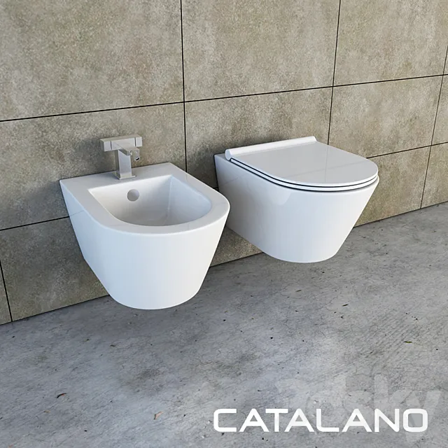 toilet bidet catalano zero 50 3DS Max Model