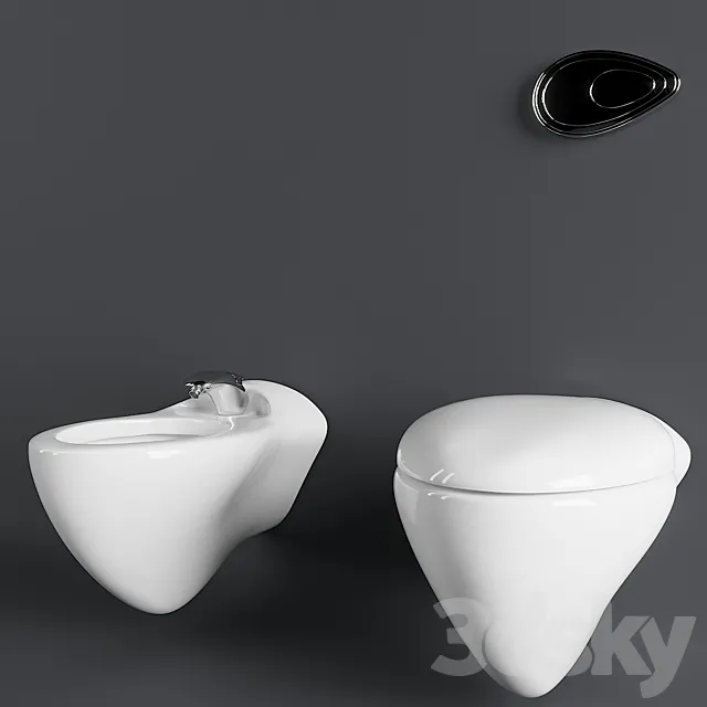 Toilet & Bidet Noken by Zaha Hadid 3ds Max