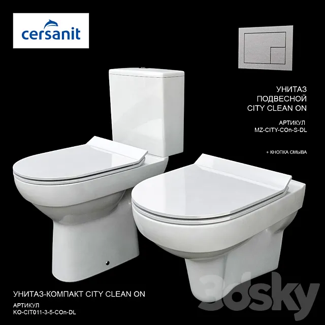 Toilet bowls collection CITY Sersanit 3DSMax File