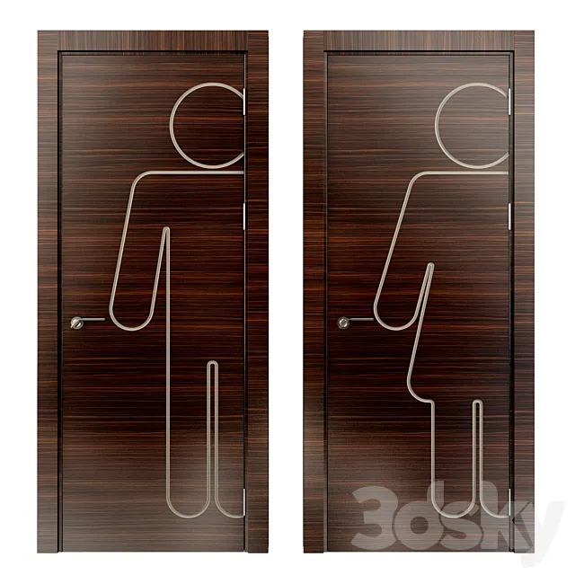 toilet door 3DS Max Model