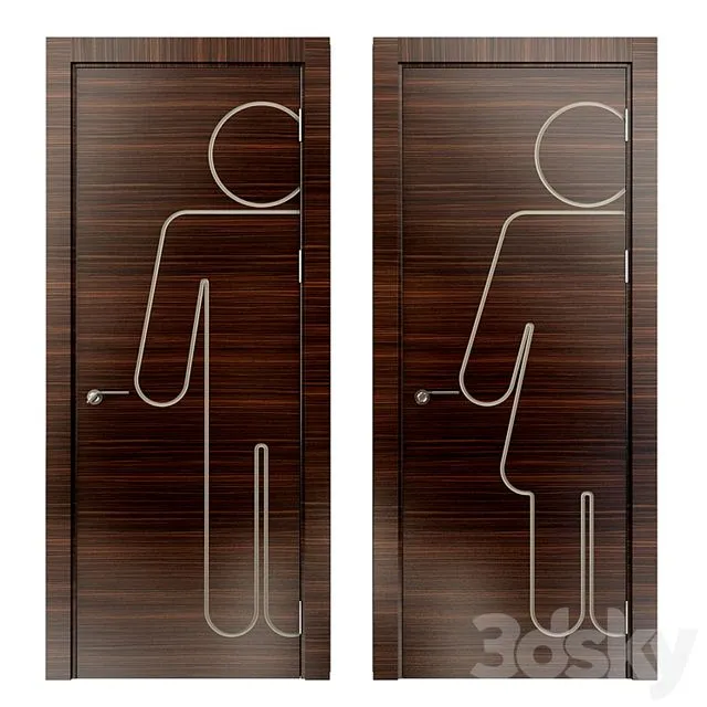 toilet door 3dsMax Model