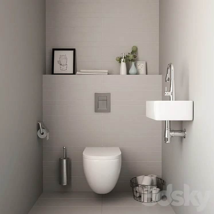 Toilet Set_01 3DS Max