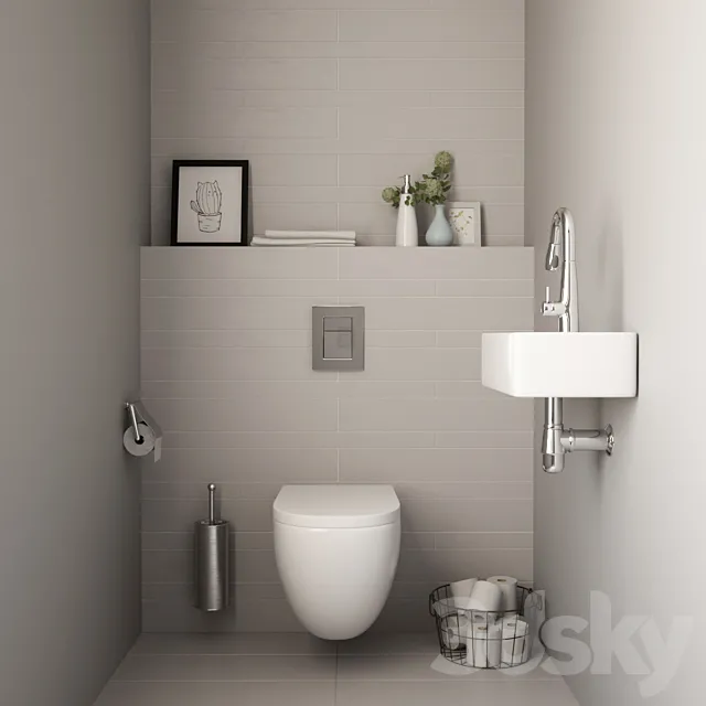 Toilet Set_01 3DSMax File