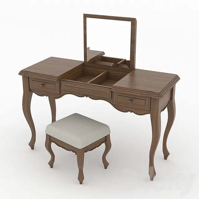 Toilet table with banquet table PROVENCE WOODRIGHT 3ds Max