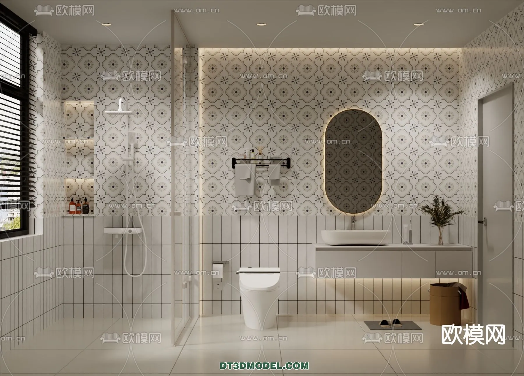 Toilet – WC – France Style – Interior 3D Scene – 027