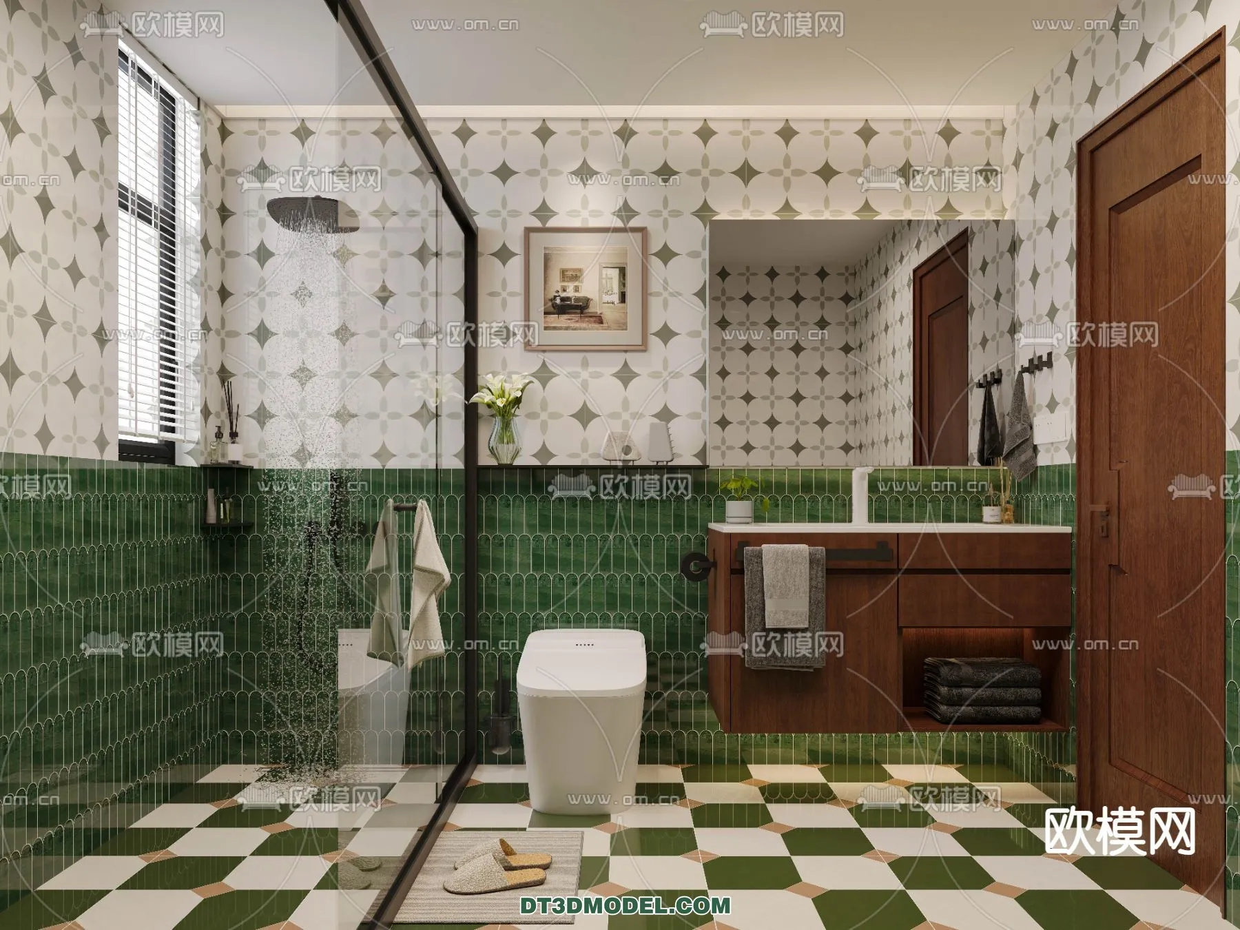 Toilet – WC – France Style – Interior 3D Scene – 029