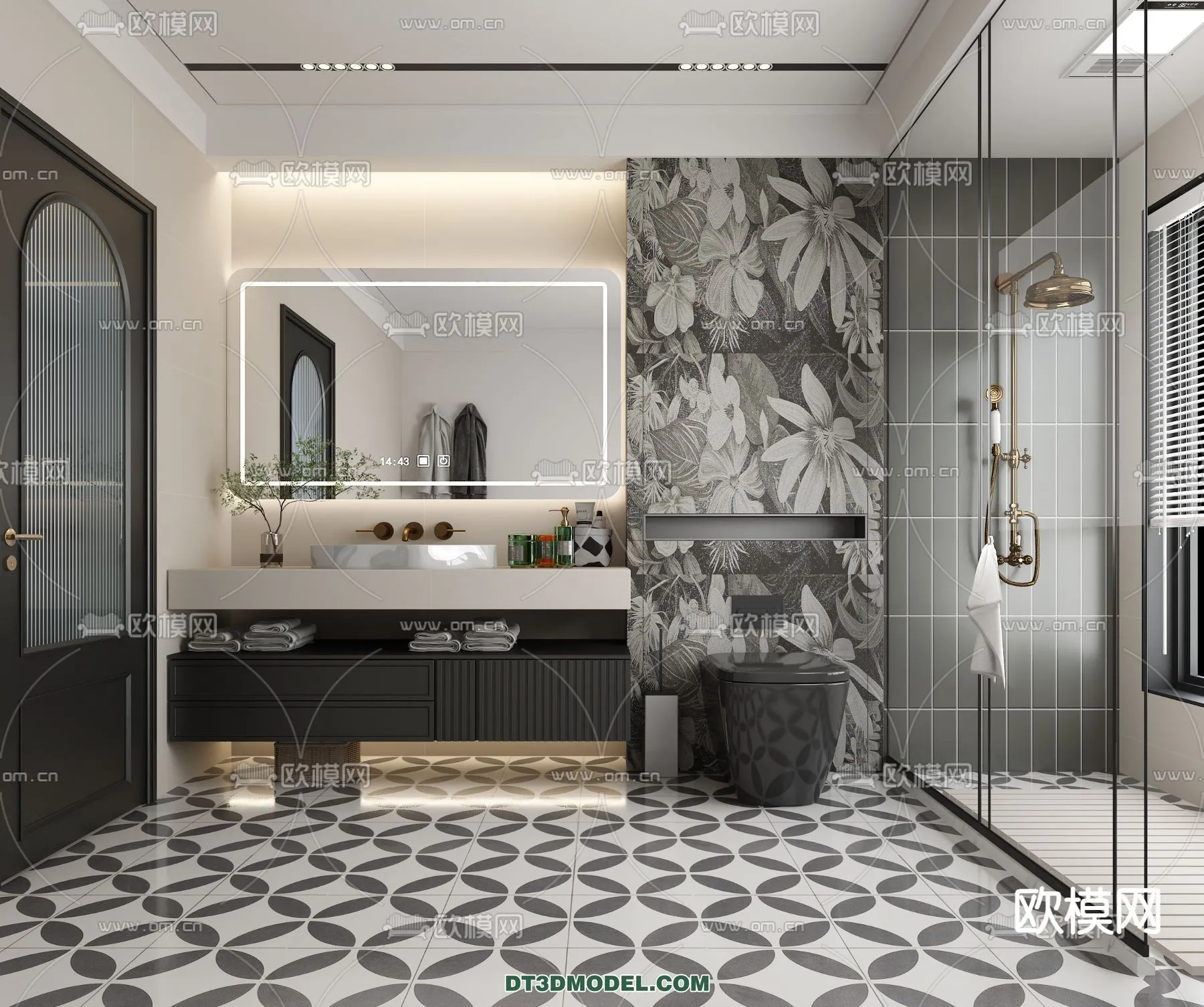 Toilet – WC – France Style – Interior 3D Scene – 035