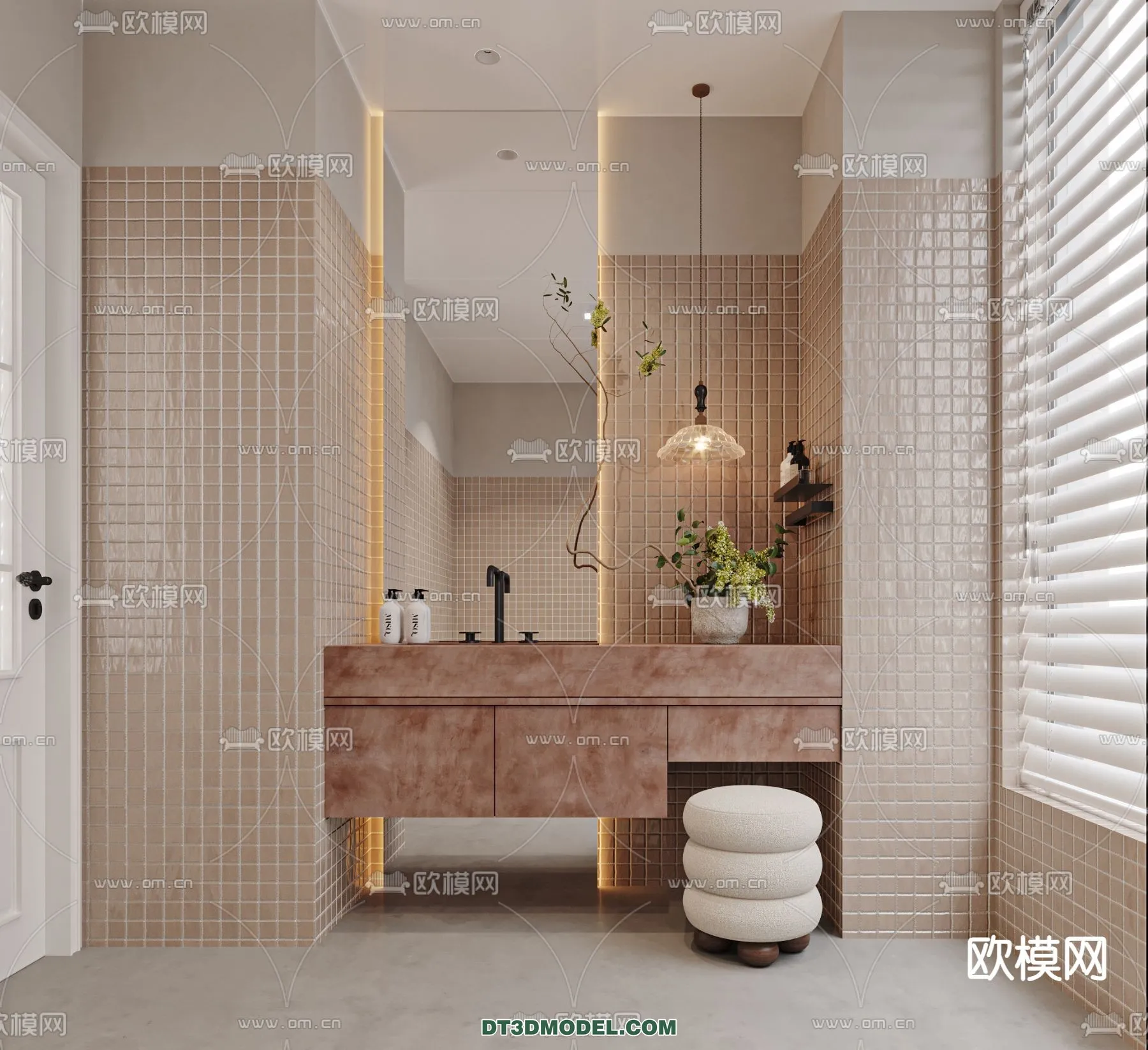 Toilet – WC – France Style – Interior 3D Scene – 039