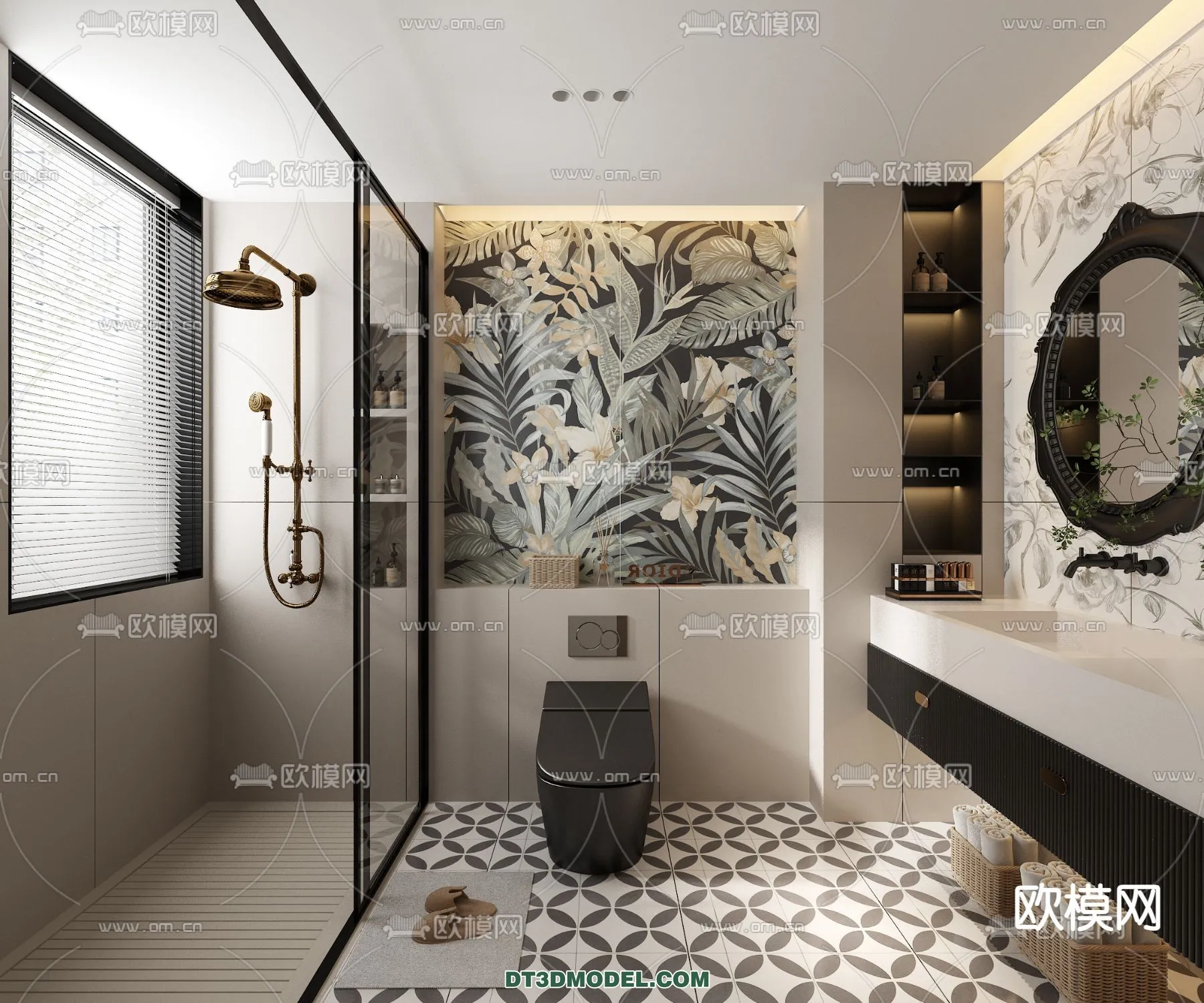 Toilet – WC – France Style – Interior 3D Scene – 052