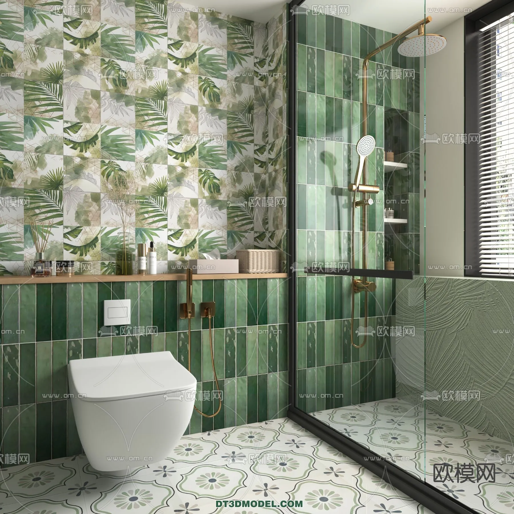 Toilet – WC – France Style – Interior 3D Scene – 053