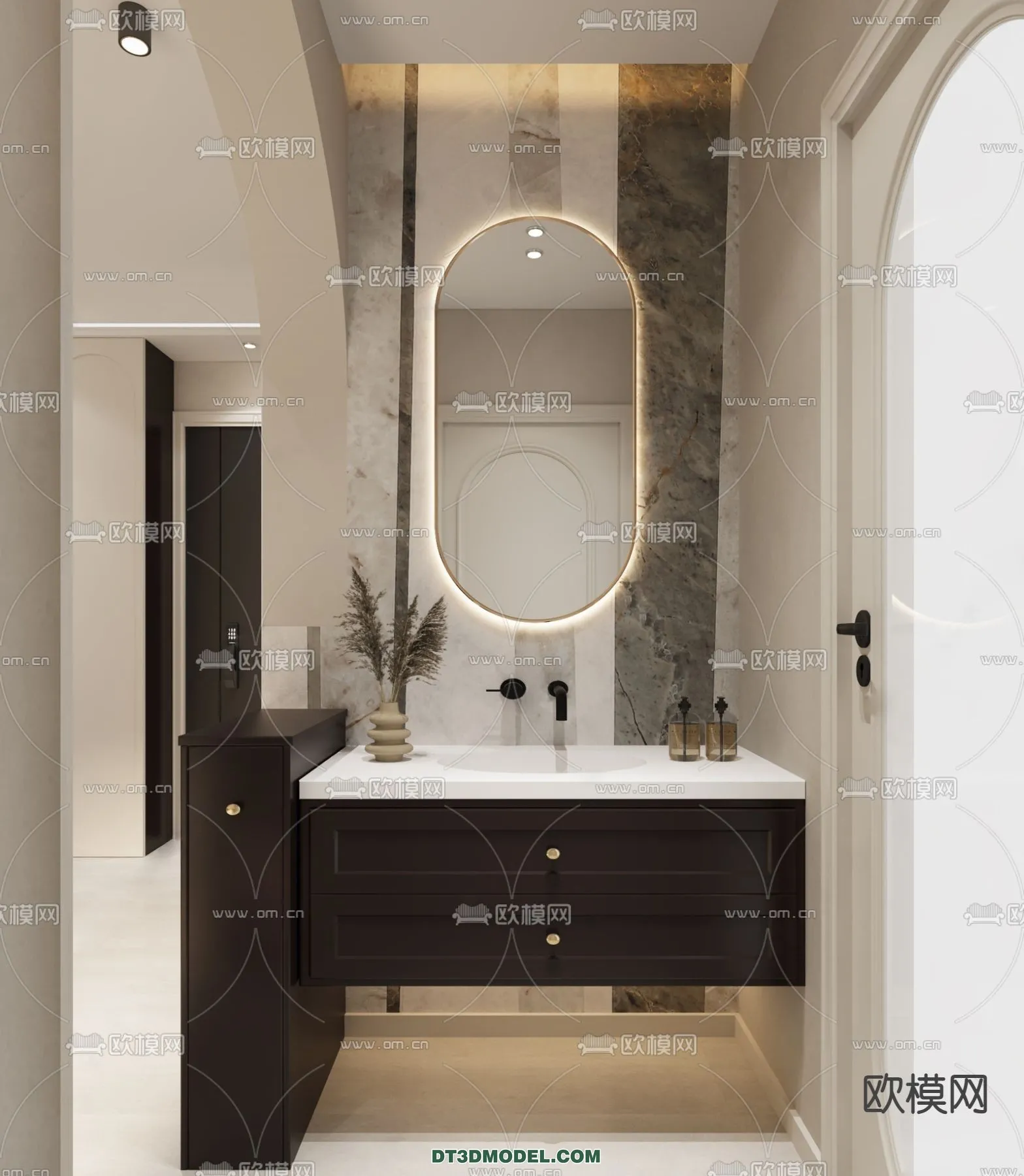 Toilet – WC – France Style – Interior 3D Scene – 056