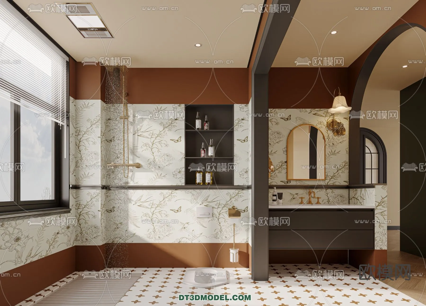 Toilet – WC – France Style – Interior 3D Scene – 072