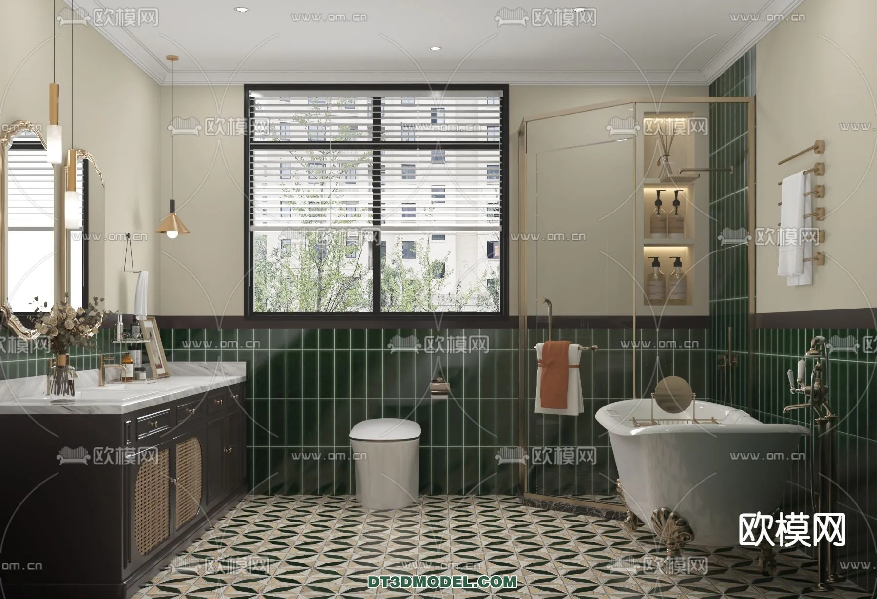 Toilet – WC – France Style – Interior 3D Scene – 077