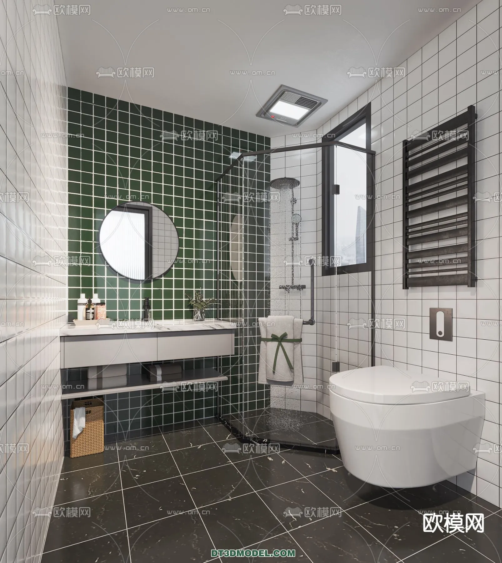 Toilet – WC – France Style – Interior 3D Scene – 083