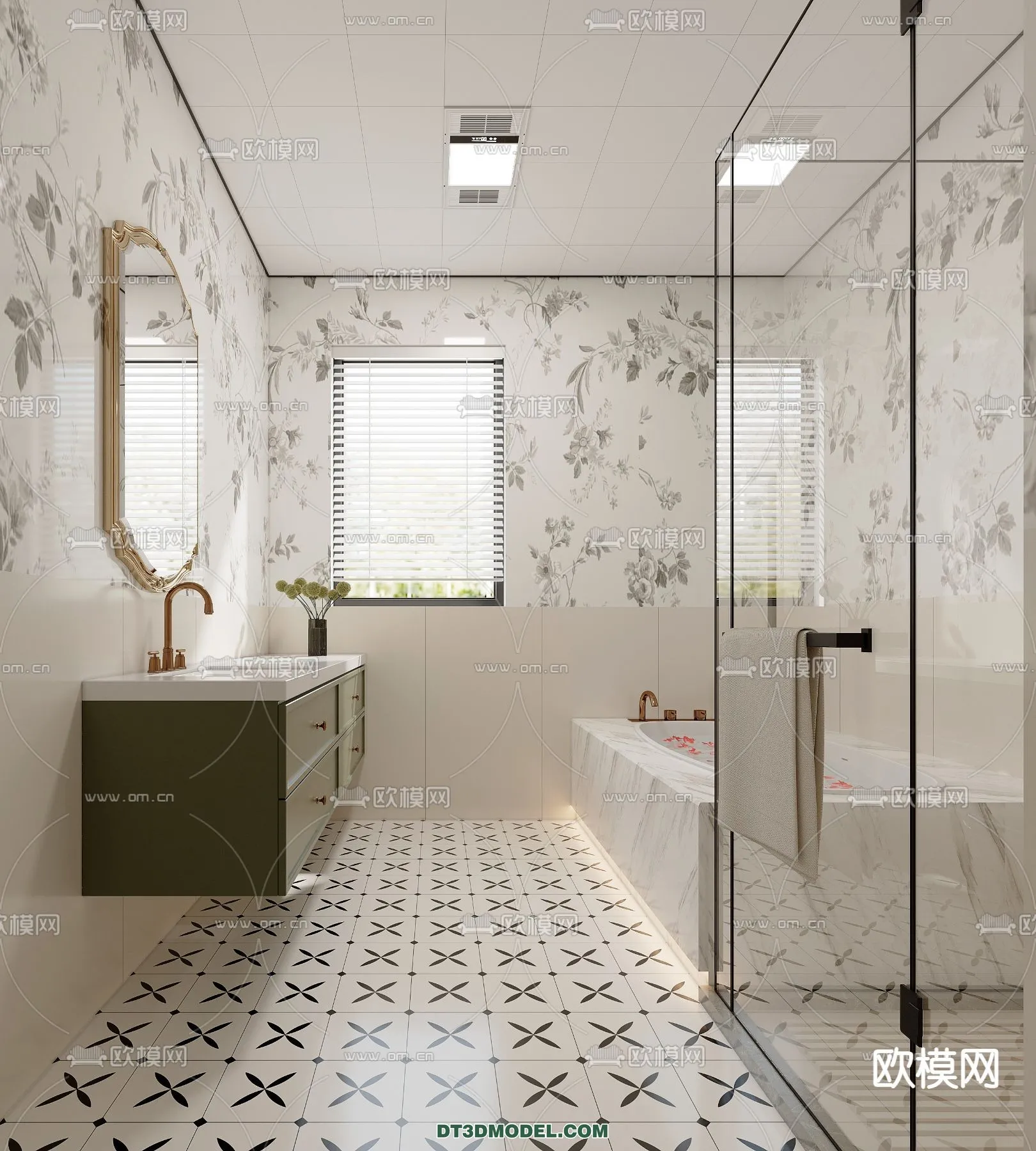 Toilet – WC – France Style – Interior 3D Scene – 090