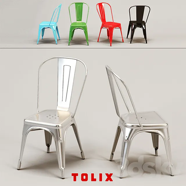 Tolix chair A 3DSMax File