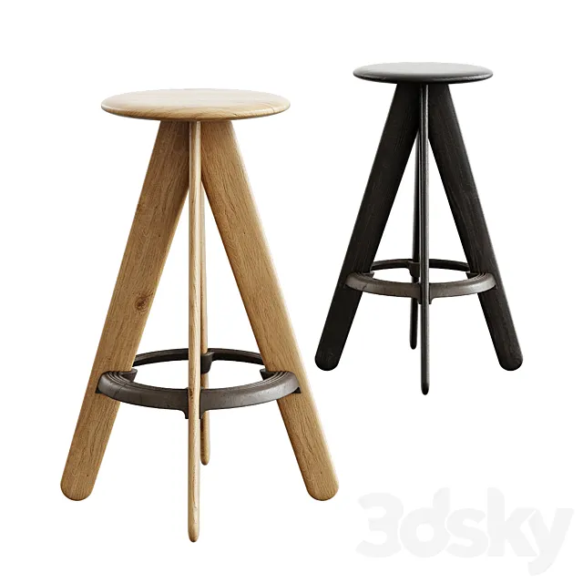 Tom Dixon _ Slab Bar Stool 3DS Max Model