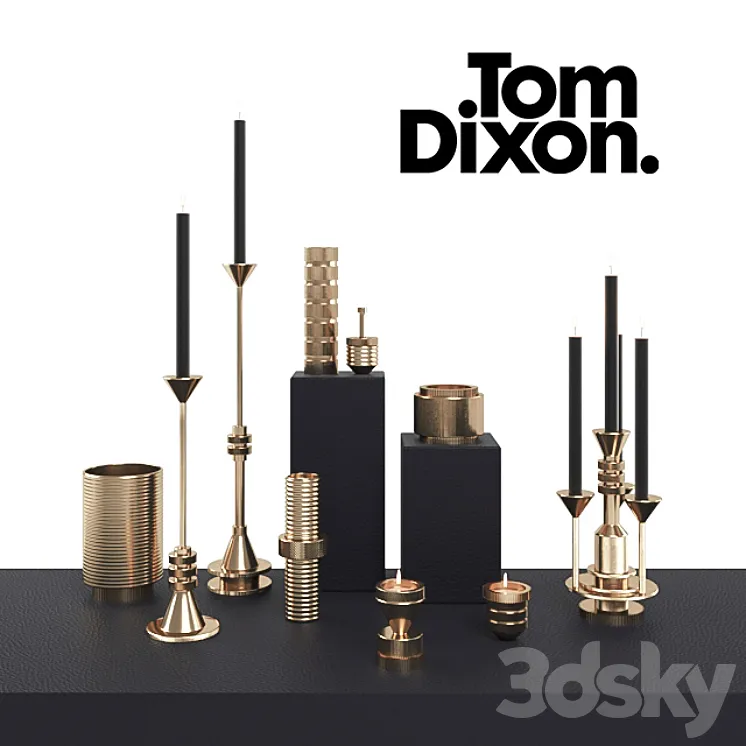 Tom Dixon COG Candle Collection 3DS Max