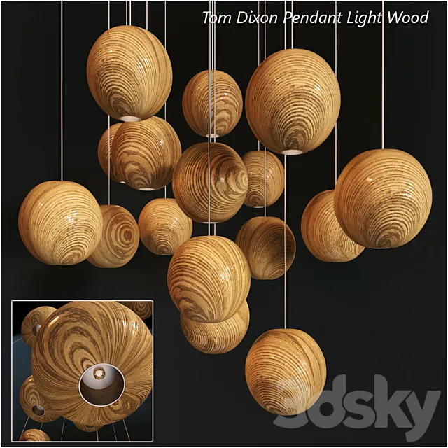 Tom Dixon Pendant Wood Light 3DSMax File