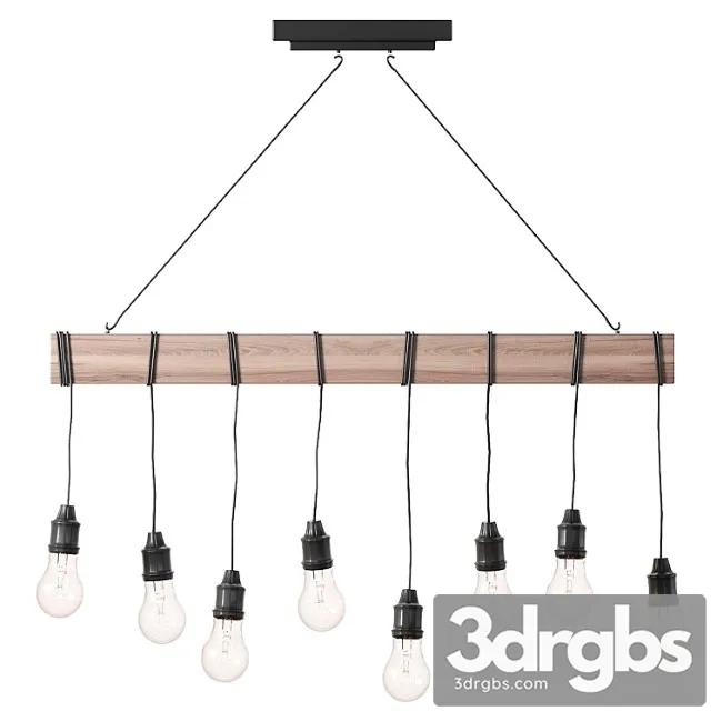 Tomas black wood grain kitchen island light pendant