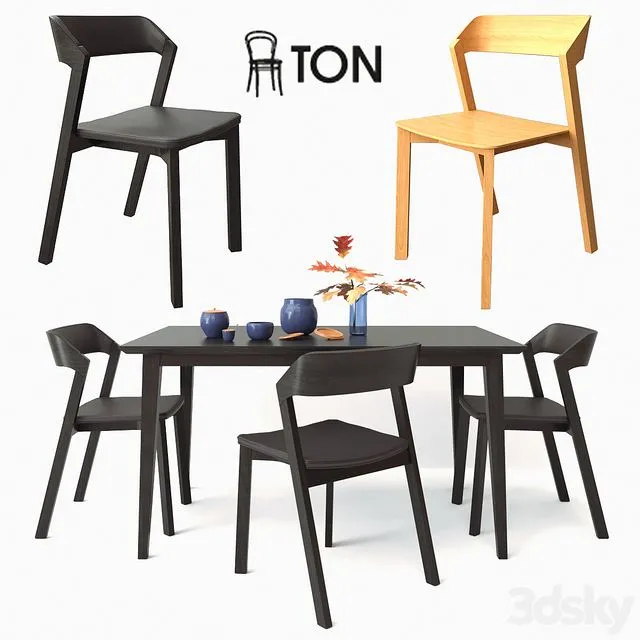 TON merano chair and jutland table 3dsMax Model