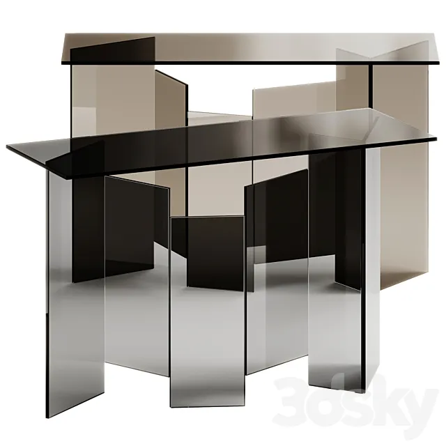 Tonelli Design METROPOLIS Rectangular console table 3DS Max Model