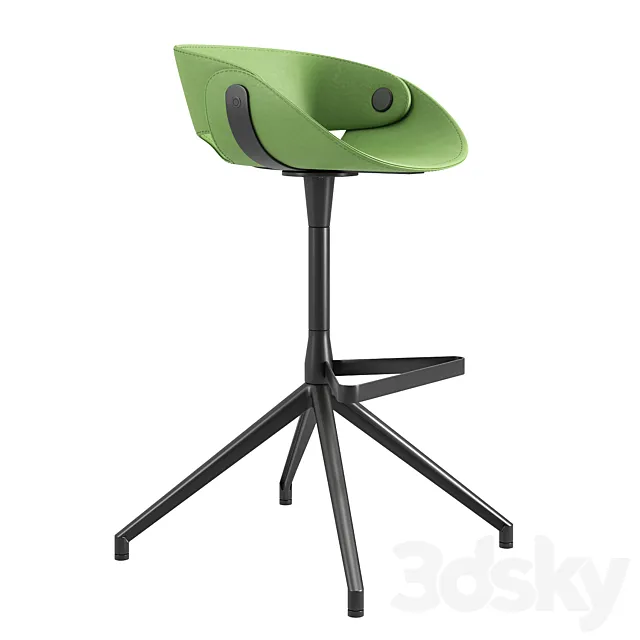 Tonon Fl@t (Flat) Italian semi-bar stool 66 cm 3DSMax File