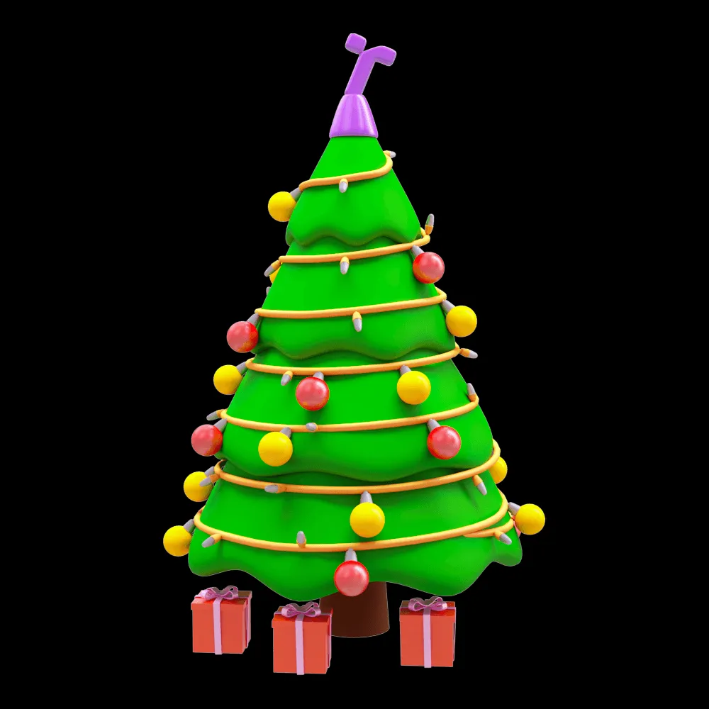 Toon Project – Christmas tree 3ds Max